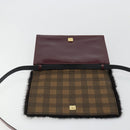 FENDI Shoulder Bag Canvas Brown Gold Auth 174921A-10