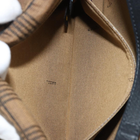 FENDI Shoulder Bag Canvas Brown Gold Auth 174921A