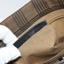 FENDI Shoulder Bag Canvas Brown Gold Auth 174921A-12