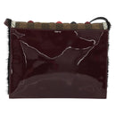 FENDI Shoulder Bag Canvas Brown Gold Auth 174921A-2