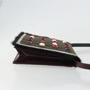 FENDI Shoulder Bag Canvas Brown Gold Auth 174921A-3