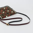 FENDI Shoulder Bag Canvas Brown Gold Auth 174921A-7