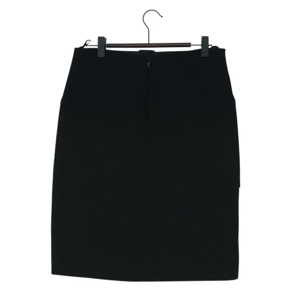 CELINE Skirt Wool Black Auth 174923A