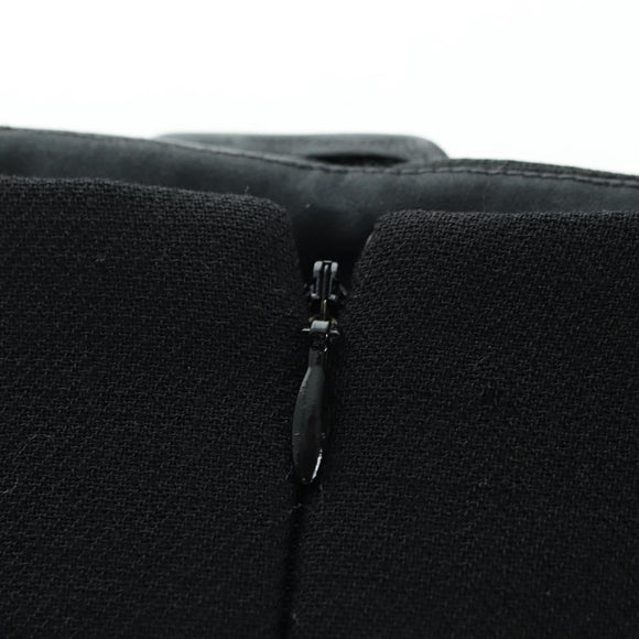 CELINE Skirt Wool Black Auth 174923A