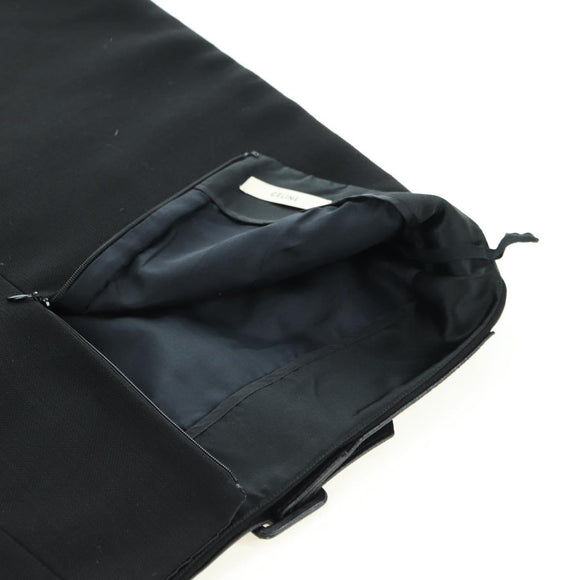 CELINE Skirt Wool Black Auth 174923A