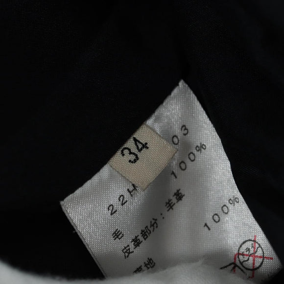 CELINE Skirt Wool Black Auth 174923A