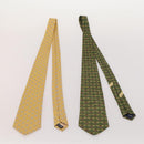 Salvatore Ferragamo Necktie Silk 10 bottles set Blue Navy yellow Auth 174928-10