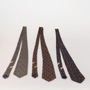 Salvatore Ferragamo Necktie Silk 10 bottles set Blue Navy yellow Auth 174928-2
