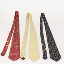 Salvatore Ferragamo Necktie Silk 10 bottles set Blue Navy yellow Auth 174928-4