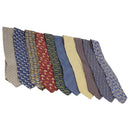 Salvatore Ferragamo Necktie Silk 10 bottles set Blue Navy yellow Auth 174930-1