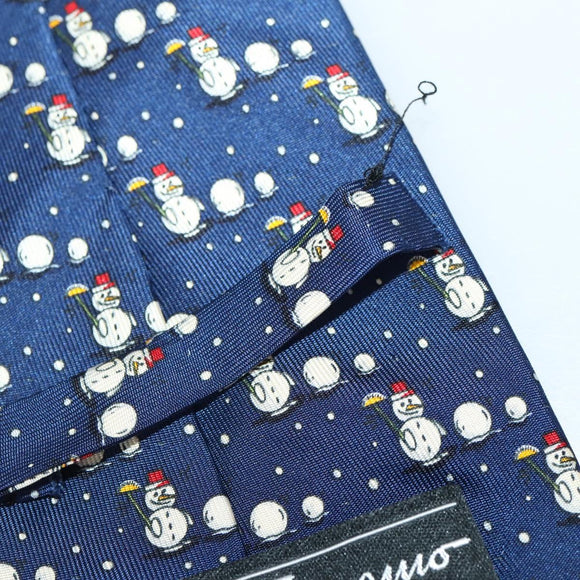 Salvatore Ferragamo Necktie Silk 10 bottles set Blue Navy yellow Auth 174930