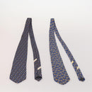 Salvatore Ferragamo Necktie Silk 10 bottles set Blue Navy yellow Auth 174930-7