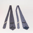 Salvatore Ferragamo Necktie Silk 10 bottles set Blue Navy yellow Auth 174930-8