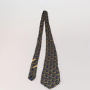 Salvatore Ferragamo Necktie Silk Set of 5 Navy Yellow blue Auth 174936-6