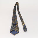 Salvatore Ferragamo Necktie Silk Set of 5 Navy Yellow blue Auth 174936-7