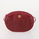 GIVENCHY Hand Bag Suede Leather 6 Set Black Green Red Auth 174943-11