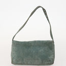GIVENCHY Hand Bag Suede Leather 6 Set Black Green Red Auth 174943-5