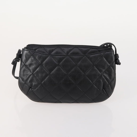 GIVENCHY Hand Bag Suede Leather 6 Set Black Green Red Auth 174943