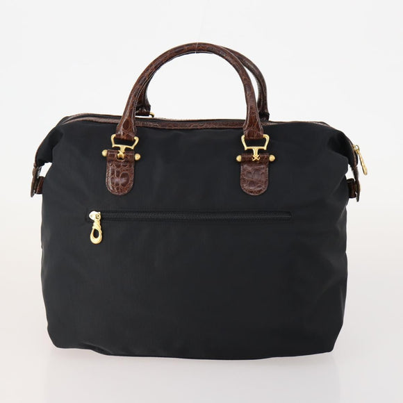BALENCIAGA Bottega Bag Nylon Leather 6 Set Black Brown beige Auth 174944