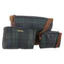 Poro Ralph Lauren Shoulder Bag PVC Leather 3 Set Green Auth 174945-1