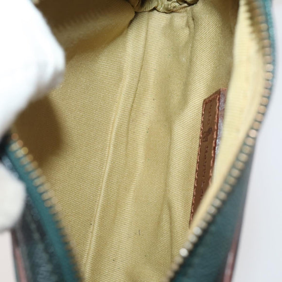 Poro Ralph Lauren Shoulder Bag PVC Leather 3 Set Green Auth 174945