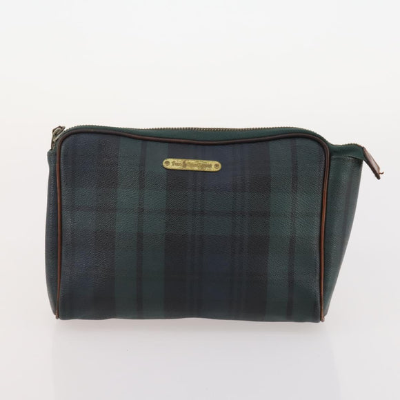 Poro Ralph Lauren Shoulder Bag PVC Leather 3 Set Green Auth 174945