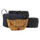 Gianni Versace MCM Saint Laurent Bag Nylon Leather 4 Set Black Navy Auth 174946-1