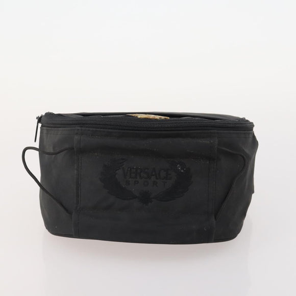 Gianni Versace MCM Saint Laurent Bag Nylon Leather 4 Set Black Navy Auth 174946