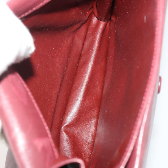 CARTIER Must Line Shoulder Bag Leather 4 Set Bordeaux Gold Auth 174947