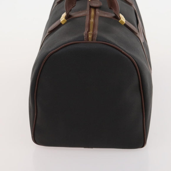 Dunhill Boston Bag Leather 3 Set Black Auth 174949