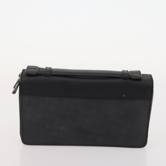Dunhill Boston Bag Leather 3 Set Black Auth 174949