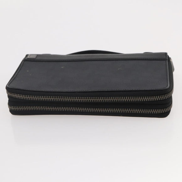 Dunhill Boston Bag Leather 3 Set Black Auth 174949