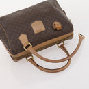 CELINE Macadam Canvas Hand Bag PVC Leather 3 Set Brown Black Auth 174950-20