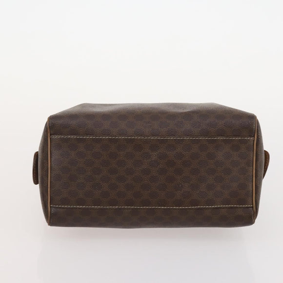 CELINE Macadam Canvas Hand Bag PVC Leather 3 Set Brown Black Auth 174950