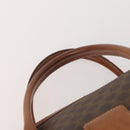 CELINE Macadam Canvas Hand Bag PVC Leather 3 Set Brown Black Auth 174950-6