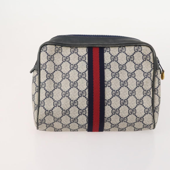 GUCCI GG Supreme Web Sherry Line Tasche PVC Wildleder 5er Set Marine Beige Auth 174951