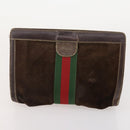 GUCCI GG Supreme Web Sherry Line Tasche PVC Wildleder 5er Set Marine Beige Auth 174951-18
