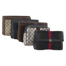 GUCCI GG Supreme Web Sherry Line Tasche PVC Wildleder 5er Set Marine Beige Auth 174951-1