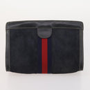 GUCCI GG Supreme Web Sherry Line Tasche PVC Wildleder 5er Set Marine Beige Auth 174951-22