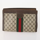 GUCCI GG Supreme Web Sherry Line Tasche PVC Wildleder 5er Set Marine Beige Auth 174951-2