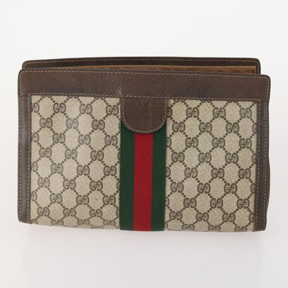 GUCCI GG Supreme Web Sherry Line Tasche PVC Wildleder 5er Set Marine Beige Auth 174951