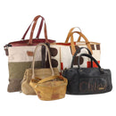 DOLCE&GABBANA Tod's Chloe Bally Bag Suede 6 Set Beige Brown White Auth 174952-1