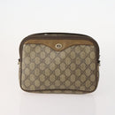 GUCCI GG Supreme Shoulder Bag PVC Leather Suede 10 Set Beige Black Auth 174953-21