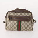 GUCCI GG Supreme Shoulder Bag PVC Leather Suede 10 Set Beige Black Auth 174953-27