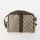 GUCCI GG Supreme Shoulder Bag PVC Leather Suede 10 Set Beige Black Auth 174953-28