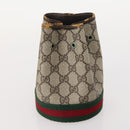 GUCCI GG Supreme Shoulder Bag PVC Leather Suede 10 Set Beige Black Auth 174953-31