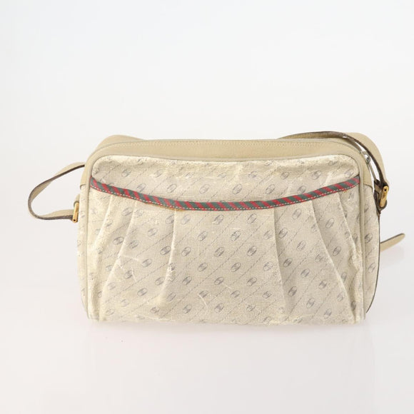 GUCCI GG Supreme Shoulder Bag PVC Leather Suede 10 Set Beige Black Auth 174953