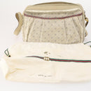 GUCCI GG Supreme Shoulder Bag PVC Leather Suede 10 Set Beige Black Auth 174953-38