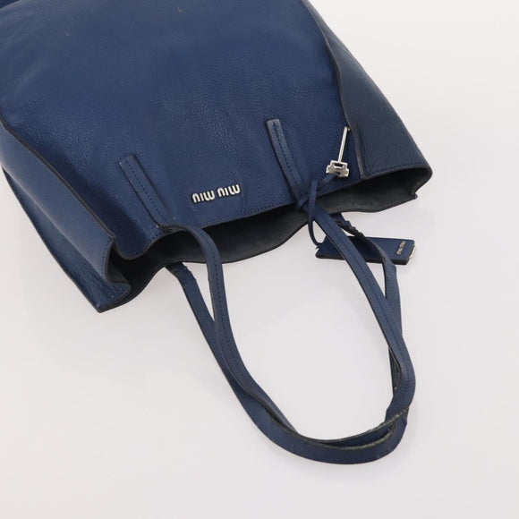 Miu Miu Shoulder Bag Leather 4 Set Blue Pink beige Auth 174955