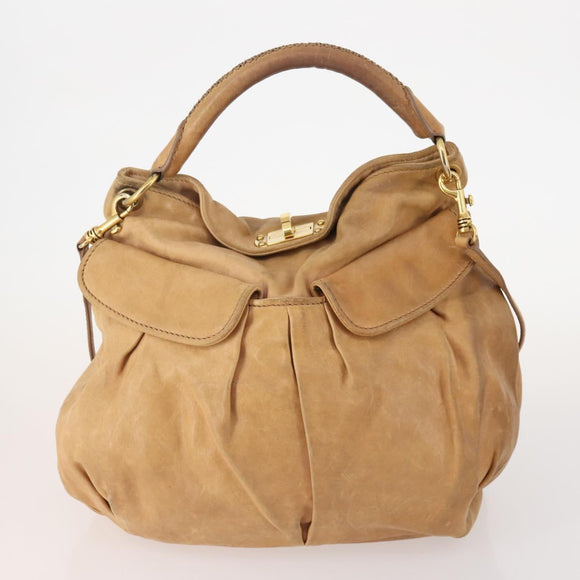 Miu Miu Shoulder Bag Leather 4 Set Blue Pink beige Auth 174955